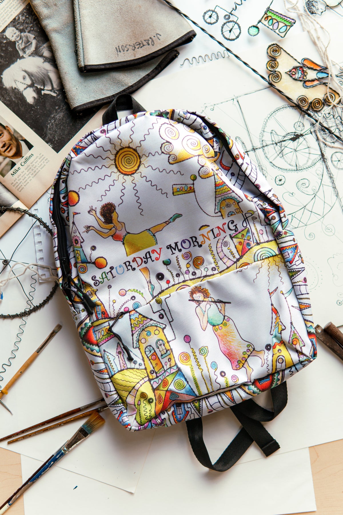 Mom — Saturday Morning Backpack, mother and sun print